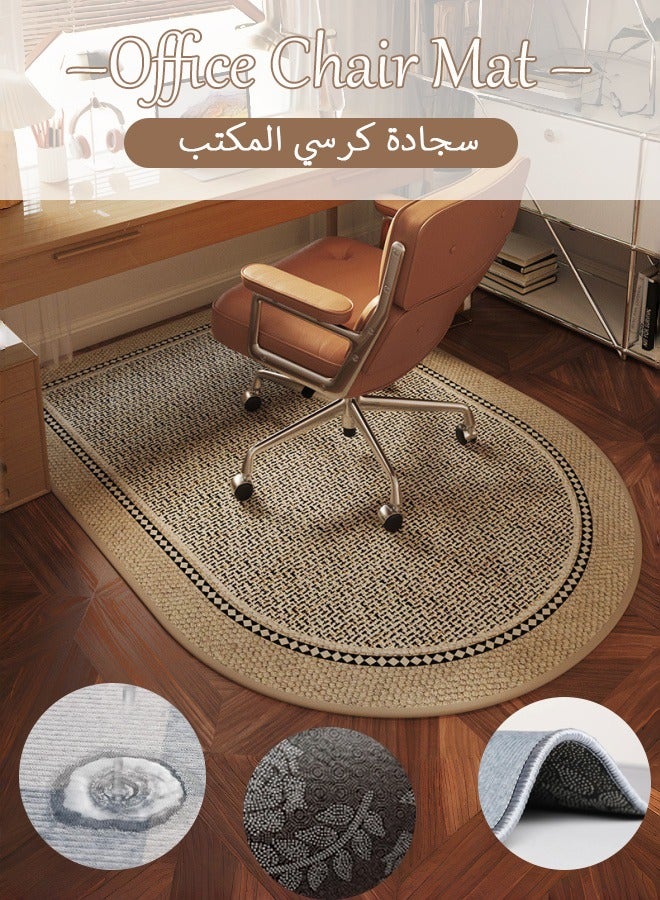 LOKIPA Office Chair Mat for Hardwood Floors, 60x120cm - Thick 5mm Non-Slip Rug, Eco-Friendly Floor Protector for Desk Chairs on Wood, Tile, Marble - Noise Reducing, Machine Washable - Image 1